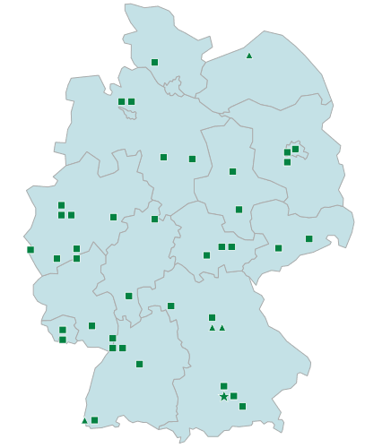 Standorte Fraunhofer-Allianzen in Deutschland